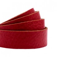 DQ Lederband flach 20mm Cranberry red